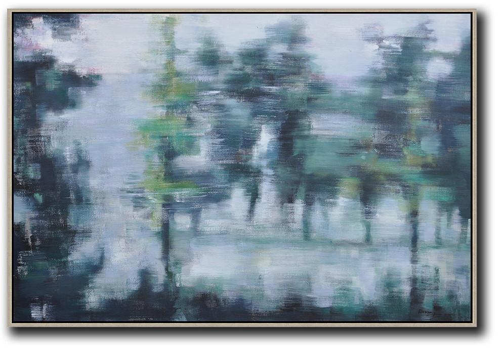 Horizontal Abstract Landscape Painting #LX60C - Click Image to Close
